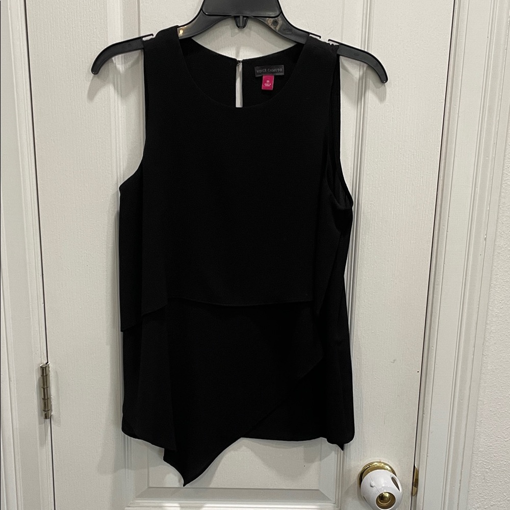 Vince Camuto Black Sleeveless Dress Shirt